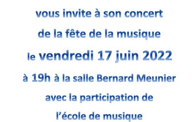 Invitation de l’Harmonie Municipale.