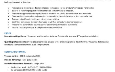 Assistant commercial HF.