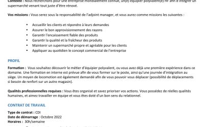 Equipier polyvalent HF.