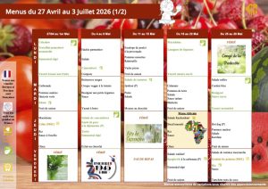 Mairie de Rumilly cantine Menu de la cantine du 8 novembre au 17 décembre 2021